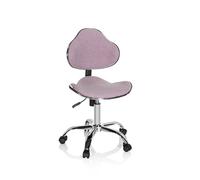 hjh OFFICE Silla Escritorio para niños KIDDY GTI-3 Tela Rosa, ergonómico Silla Juvenil, Altura Ajustable, 634131