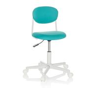 hjh OFFICE Silla giratoria Infantil KIDDY Base I, de Tela, con Respaldo perfilado, Turquesa, 719241