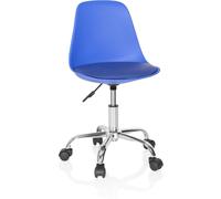 hjh OFFICE Silla giratoria para niños Piel sintética Azul