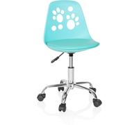 hjh OFFICE Silla giratoria para niños Piel sintética Turquesa