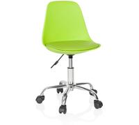 hjh OFFICE Silla giratoria para niños piel sintética verde