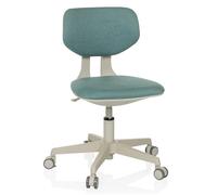 hjh OFFICE Silla giratoria para niños Respaldo Regulable en Altura Silla de Escritorio KIDDY Classic para niños de 5 a 10 años con Ruedas Especiales, Azul