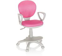 hjh OFFICE Silla giratoria para niños tela rosa/gris