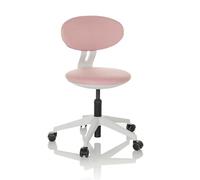 hjh OFFICE Silla Infantil MINIMOVO Silla giratoria, Regulable en Altura, Silla de Escritorio sin reposabrazos, Tela Rosa