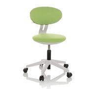hjh OFFICE Silla Infantil MINIMOVO Silla giratoria, Regulable en Altura, Silla de Escritorio sin reposabrazos, Tela Verde