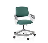 hjh OFFICE Silla Infantil y Juvenil Kid Flex Silla giratoria Que Crece con el niño, Respaldo y reposapiés Regulables, petróleo
