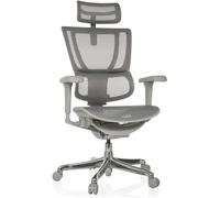 hjh OFFICE Sillón alta gama Tejido de malla Gris