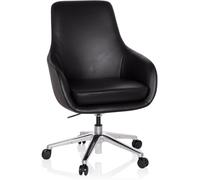 hjh OFFICE Sillón de oficina profesional Cuero Negro