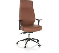 hjh OFFICE Sillón de oficina profesional Piel sintética Marrón
