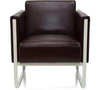 hjh OFFICE sillón tapizada Piel sintética Marrón