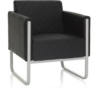 hjh OFFICE sillón tapizada Piel sintética Negro