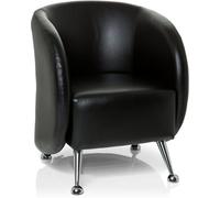 hjh OFFICE sillón tapizada Piel sintética Negro