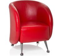 hjh OFFICE sillón tapizada Piel sintética Rojo