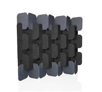 hjh OFFICE Tabique acústico 164x174 cm FLEXMIUT Plug Juego de 6 tabiques Altos Extensibles, Pantalla de privacidad Decorativa, Gris/Gris Oscuro
