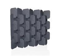 hjh OFFICE Tabique acústico 164x174 cm FLEXMIUT Plug Juego de 6 Unidades, tabique de pie Extensible, Pantalla de privacidad Decorativa, Gris