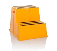 TIO-E2 | Escalera plegable - 2 peldaños - taburete bajo Amarillo