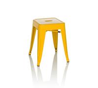 hjh OFFICE Taburete VANTAGGIO Metal Amarillo, Taburete de bistró apilable, Acero Estable, Industrial Style, 645071