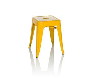 hjh OFFICE Taburete VANTAGGIO Metal Amarillo, Taburete de bistró apilable, Acero Estable, Industrial Style, 645071