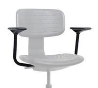 hjh OFFICE TopWork B - Apoyabrazos para silla de oficina TOP Work B, fácil montaje en el asiento, color negro