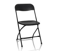 hjh OFFICE TUDELA XXL B - Silla plegable para camping (soporta hasta 190 kg, para interior y exterior), color negro