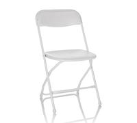 hjh OFFICE TUDELA XXL W - Silla plegable para camping (soporta hasta 190 kg), color blanco