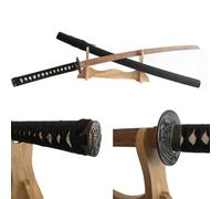 HJHUUA 【Arte en Madera】 Espadas samurái japonesas de Madera 100 cm,Bokken Hecho a Mano con guardamanos de Hierro,Katana de Palisandro Natural para Entrenamiento de Kendo,Cosplay,Accesorios,decoración
