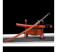 HJHUUA Espada samurái de Madera de 103 cm,Hoja de Caoba Natural,guardamanos de Cobre Puro,Katana de Madera Japonesa con Vaina para Entrenamiento de Kendo,Cosplay,exhibición,decoración,Accesorios