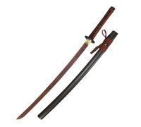HJHUUA Espada samurái de Madera de Wenge Natural de 104cm,Katana de Madera,Bokken Hecho a Mano,Espada de Entrenamiento de Madera para Kendo,Regalo,exhibición,Cosplay,Accesorios