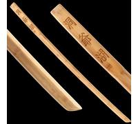 HJHUUA Espadas de Entrenamiento de bambú de 100cm,bokken Hecho a Mano,Espada samurái de Madera para práctica de Kendo,Regalos,exhibiciones,Cosplay,Accesorios