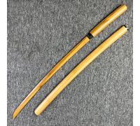HJHUUA Espadas de Entrenamiento de Kendo de bambú,Katana de Madera,Espada samurái Sencilla de Madera,bokken Hecho a Mano para práctica,Artes Marciales,Cosplay,Accesorios,Regalos - 100 cm