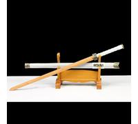 HJHUUA Espadas de Madera Hechas a Mano con Vaina,Longitud Total 102 cm,Hoja de bambú Natural,Espadas Rectas Chinas de Madera para Cosplay,Artes Marciales,Accesorios,Regalos,exhibición,decoración