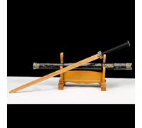 HJHUUA Espadas de Madera Hechas a Mano con Vaina,Longitud Total 102 cm,Hoja de bambú Natural,Espadas Rectas Chinas de Madera para Cosplay,Artes Marciales,Accesorios,Regalos,exhibición,decoración