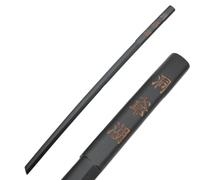 HJHUUA Espadas de Madera para Entrenamiento de Kendo de 100 cm,Espada samurái de Madera,bokken Artesanal para Entrenamiento,Cosplay,utilería,actuaciones y Regalos (Negro/marrón)