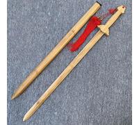 HJHUUA Espadas de Tai Chi de Madera,con Vaina,Bokken Hecho a Mano,Espadas Rectas de Madera de 100 cm para Cosplay,Kendo,decoración,exhibición,práctica,Accesorios