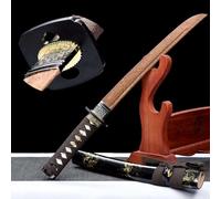 HJHUUA Espadas samurái Cortas de Madera de 55 cm,Bokken Artesanal,Katana de Palisandro Natural para Regalos,exhibiciones,Cosplay,Accesorios y Colecciones.