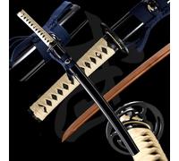 HJHUUA Katana Corta de Madera con Vaina,Bokken Hecho a Mano de 78 cm,Espadas samuráis japonesas de Madera para Kendo,Artes Marciales,Entrenamiento,Accesorios,exhibición,Cosplay,decoración,Regalo