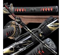 HJHUUA Katana de Madera con Vaina -103cm,Espada samurái de Madera de wengué Natural,Kendo Bokken Hecho a Mano para Cosplay,utilería,Regalos,colección,Entrenamiento