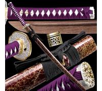 HJHUUA Katana de Madera con Vaina -103cm,Espada samurái de Madera de wengué Natural,Kendo Bokken Hecho a Mano para Cosplay,utilería,Regalos,colección,Entrenamiento