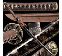 HJHUUA Katana de Madera con vaina-103cm,Espada samurái de Palisandro Natural,Kendo Bokken Hecho a Mano para Cosplay,Accesorios,Regalos,colección,Entrenamiento