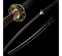HJHUUA Katana De Madera con Vaina,Práctica De Artes Marciales Kendo,Accesorios De Cosplay,Bokken Hecho A Mano De 103cm,Espadas Samurai De Madera