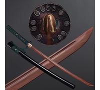 HJHUUA Katana de Madera de wengué Natural de 103cm,bokken Hecho a Mano,Espadas samuráis de Madera,Espada de Entrenamiento de Madera para decoración,Cosplay,Kendo,Regalos,Festivales
