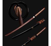 HJHUUA Katana de Madera,Hoja de Palisandro Natural,Bokken Hecho a Mano,Vaina de Pintura en Aerosol de Madera Maciza,Espada samurái de Madera de 103 cm para Cosplay,Kendo,Regalos