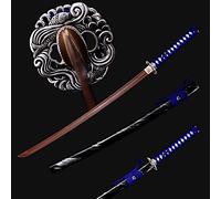 HJHUUA Katana de Madera,Hoja de Palisandro Natural,Bokken Hecho a Mano,Vaina de Pintura en Aerosol de Madera Maciza,Espada samurái de Madera de 103 cm para Cosplay,Kendo,Regalos
