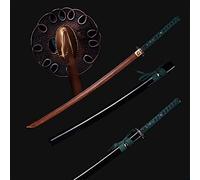 HJHUUA Katana de Madera,Hoja de Palisandro Natural,Bokken Hecho a Mano,Vaina de Pintura en Aerosol de Madera Maciza,Espada samurái de Madera de 103 cm para Cosplay,Kendo,Regalos