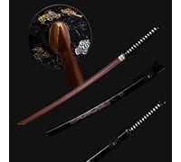 HJHUUA Katana de Madera,Hoja de Palisandro Natural,Bokken Hecho a Mano,Vaina de Pintura en Aerosol de Madera Maciza,Espada samurái de Madera de 103 cm para Cosplay,Kendo,Regalos