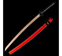 HJHUUA Katana de Madera Japonesa de 103cm,Bokken Hecha a Mano con Vaina,Espadas samuráis de bambú Natural para Kendo,Artes Marciales,Entrenamiento,Accesorios,Cosplay