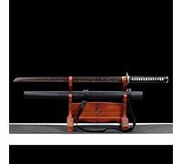 HJHUUA Katana Recta de Madera,Hoja de Palisandro Natural,Espada samurái de Madera de 103 cm para Regalo,decoración,Cosplay,Entrenamiento,Artes Marciales,Accesorios