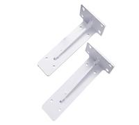 HJHUUA Paquete de 2 Soportes en T suspendidos,montados en Pared de Metal,Espesor 5mm,Soporte Fijo para Estante de Almacenamiento de Pared para Cocina,Dormitorio,Oficina,cafetería