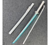 HJHUUA Sable de luz de 100 cm,Katana de Madera,Bokken Hecho a Mano con Banda Luminosa,Katana de bambú para Entrenamiento de Kendo,Cosplay,Fiesta,Regalo (Negro,Blanco)