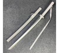 HJHUUA Sables de luz Blancos de 100 cm,bokken Hecho a Mano con Tira de luz,Katana de Madera,Espada samurái de bambú para Cosplay,Fiestas,Entrenamiento de Kendo y Regalos.
